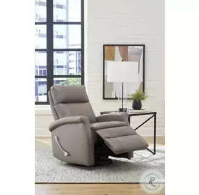 Brindleton Graphite Leather Swivel Glider Recliner