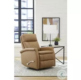 Brindleton Russet Leather Swivel Glider Recliner