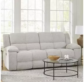 Buster Opal Taupe 90" Reclining Sofa