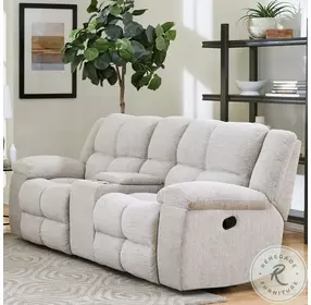 Dash Opal Taupe 86" Reclining Console Loveseat