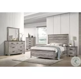 Adam Gray 2 Drawer Nightstand