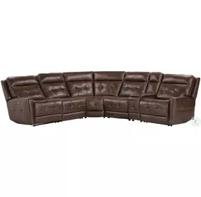 Glendale Acorn 6 Piece Zero Gravity Modular Power Reclining Sectional