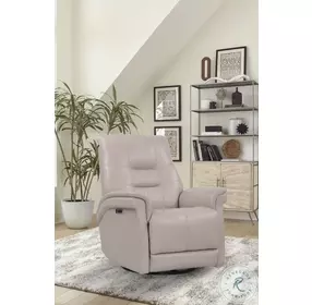 Sterling Verona Linen Power Cordless Swivel Glider Recliner with Power Headrest