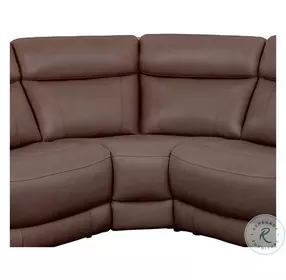 Carrith Autumn Umber Leather Corner Wedge