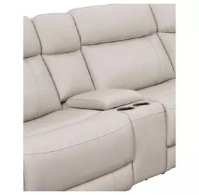 Calgary Stone Leather Console