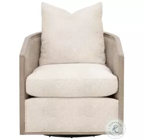McGuire LiveSmart Gellar Jute And Natural Gray Swivel Club Chair