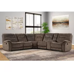 Cooper Shadow Brown Manual Reclining Sectional