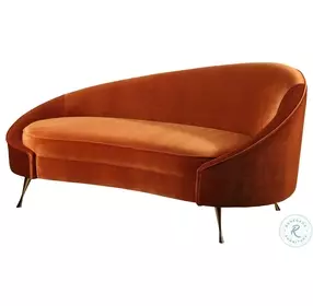 Abigail Orange Umber Chaise