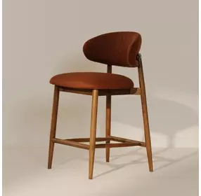 Ellie Rust Performance Fabric Upholstered Counter Height Stool
