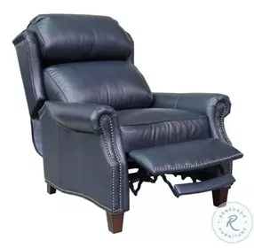 Meade Shoreham Blue Leather Recliner