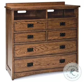 Oak Park Mission 5 Drawer 44" Media Chest