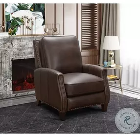 Melrose Ashford Walnut Leather Recliner