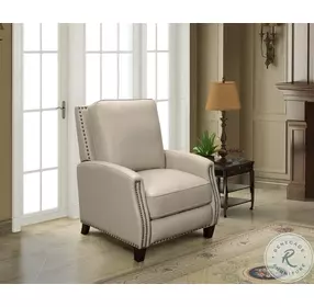 Melrose Shoreham Cream Leather Recliner