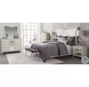 Melrose Plaza Dove California King Upholstered Panel Bed