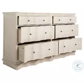Meredith Textured Cerused White Dresser