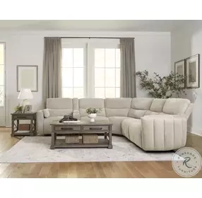 Valencia Buttercream 6 Piece Modular Power Reclining Sectional with Adjustable Power Headrests