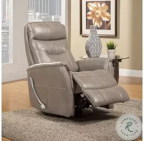 Gemini Linen Performance Fabric Swivel Glider Recliner