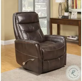Gemini Truffle Performance Fabric Swivel Glider Recliner