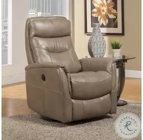 Twilight Linen Anywhere Performance Fabric Swivel Power Recliner