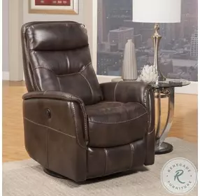 Twilight Truffle Anywhere Performance Fabric Swivel Power Recliner