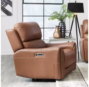 Hancock Apple Cider Zero Gravity Power Recliner with USB Charging