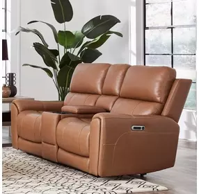 Hancock Apple Cider 76" Zero Gravity Power Reclining Loveseat with USB Charging and LED