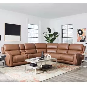 Hancock Apple Cider 6 Piece Zero Gravity Power Reclining Sectional with USB Charging