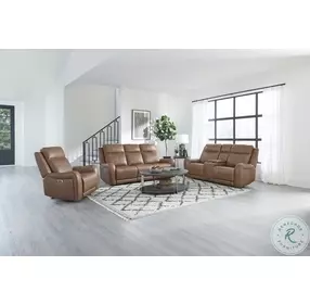 Hawthorne Butternut Power Reclining Sofa with Power Headrest