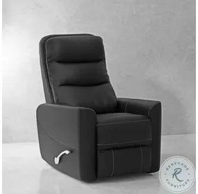 Achilles Black Swivel Glider Recliner with Articulating Headrest