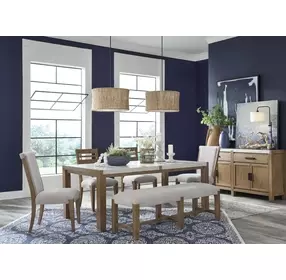 Plum Creek Gray Upholstered Dining Bench