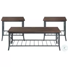 Percy Brown And Black 3 Piece Occasional Table Set