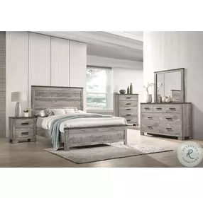 Adam Gray Full Panel Bed
