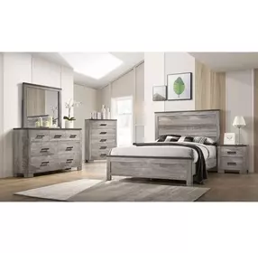 Adam Two Tone Gray 5 Drawer Chest