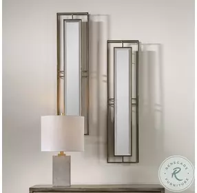 Faris Antique Gold Mirror Set of 2