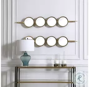 Button Gold Leaf Mirror