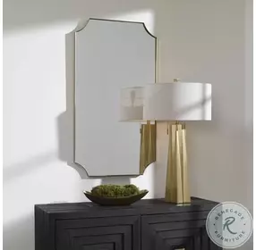 Hendrix Brushed Brass Mirror