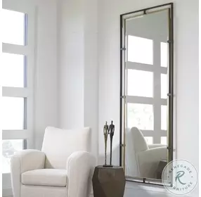 Arlington Rustic Bronze and Gold Leaf Mirror