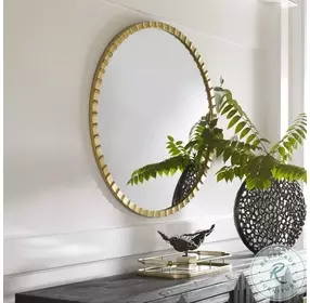 Windward Metallic Gold Leaf Mirror