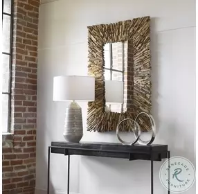 Teak Branch neutral Rectangle Mirror