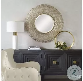 Coral Reef Gold Leaf Mirror