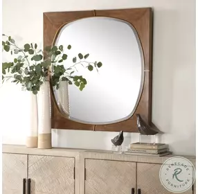 Igor Antique Walnut Stain Wash Square Mirror