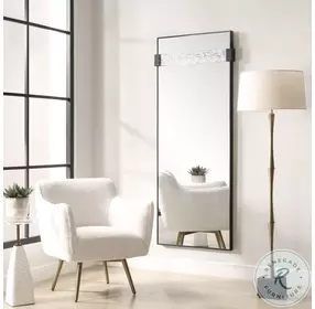 Dalewyn Satin Black Modern Dressing Mirror