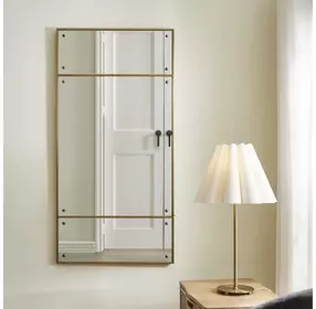Oakley Brass and Bronze Rectangular Wall Mirror