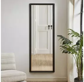 Carlisle Black and Gold Rectangular Tall Wall Mirror