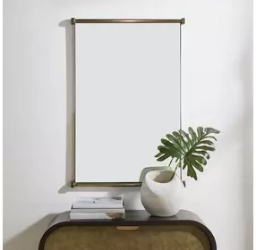 Monterey Antique Brass Rectangular Wall Mirror