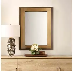 Prescott Golden Bronze Rectangular Wall Mirror