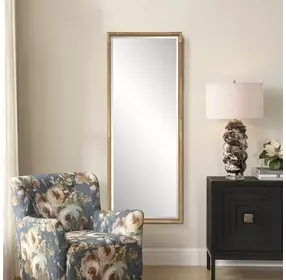 Riverton Antique Gold Rectangular Tall Wall Mirror