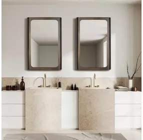 Kingsley Dark Golden Bronze Rectangular Wall Mirror