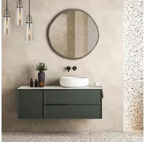 Fairmont Antique Brass Round Wall Mirror