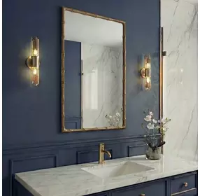 Arlington Antique Brass Rectangular Wall Mirror